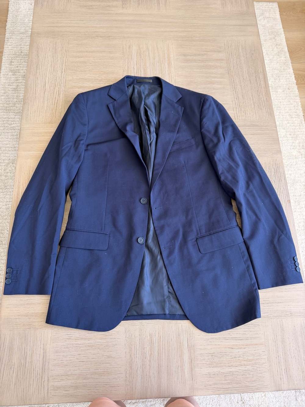 Hockerty Men’s Custom Jacket Primasti Australian Wool Blazer Navy SZ 42L NWOT